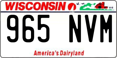WI license plate 965NVM