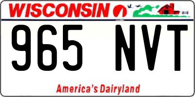 WI license plate 965NVT