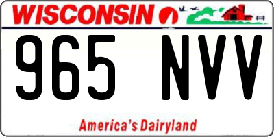 WI license plate 965NVV