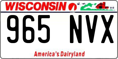 WI license plate 965NVX