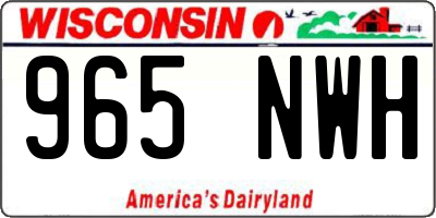 WI license plate 965NWH