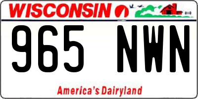 WI license plate 965NWN