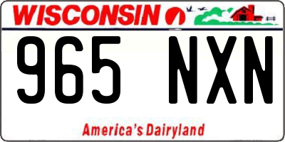 WI license plate 965NXN