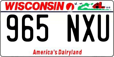 WI license plate 965NXU