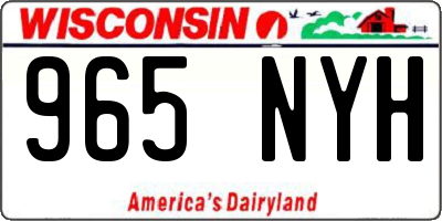 WI license plate 965NYH