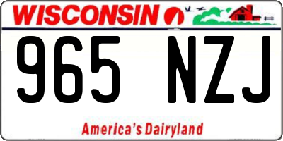 WI license plate 965NZJ