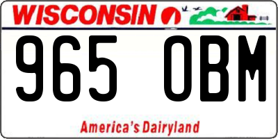 WI license plate 965OBM