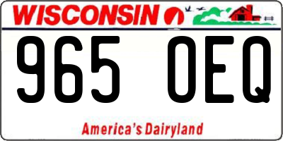 WI license plate 965OEQ