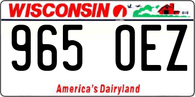 WI license plate 965OEZ