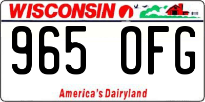 WI license plate 965OFG