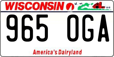 WI license plate 965OGA