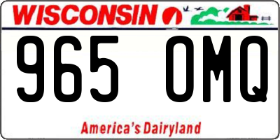 WI license plate 965OMQ