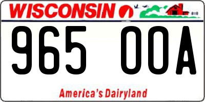 WI license plate 965OOA