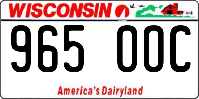 WI license plate 965OOC