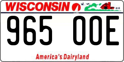 WI license plate 965OOE