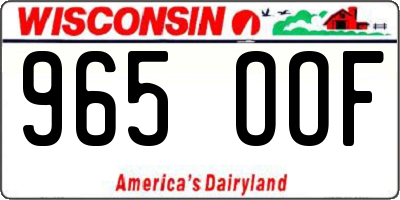 WI license plate 965OOF
