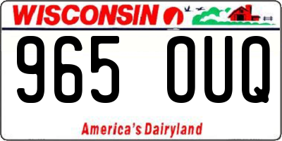 WI license plate 965OUQ