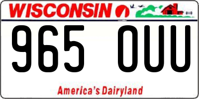 WI license plate 965OUU