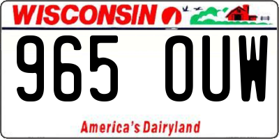 WI license plate 965OUW