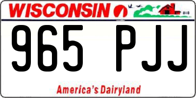 WI license plate 965PJJ