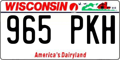 WI license plate 965PKH