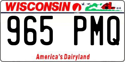 WI license plate 965PMQ