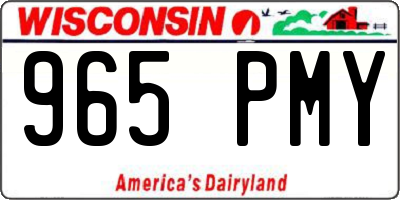 WI license plate 965PMY