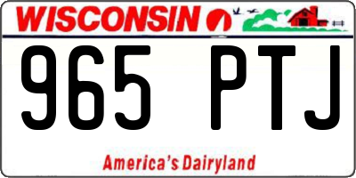 WI license plate 965PTJ