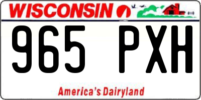 WI license plate 965PXH