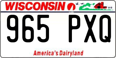 WI license plate 965PXQ