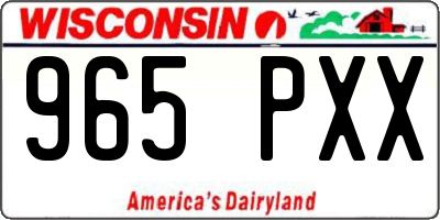 WI license plate 965PXX