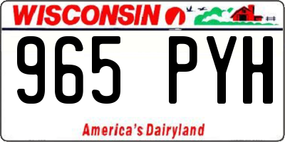 WI license plate 965PYH