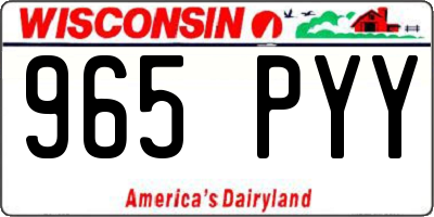 WI license plate 965PYY
