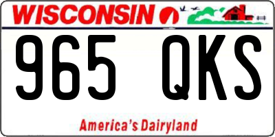 WI license plate 965QKS