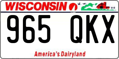 WI license plate 965QKX