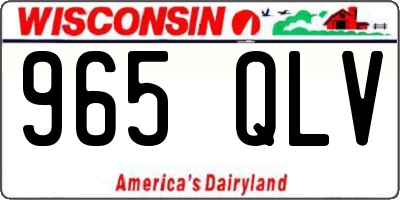 WI license plate 965QLV