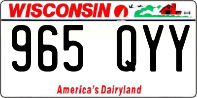 WI license plate 965QYY