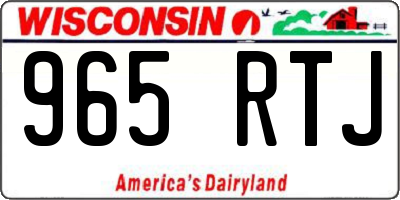 WI license plate 965RTJ