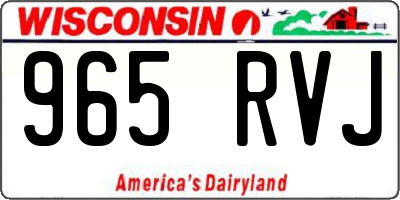 WI license plate 965RVJ