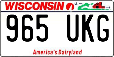 WI license plate 965UKG