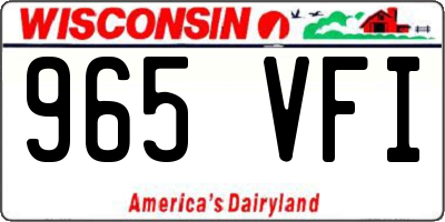 WI license plate 965VFI