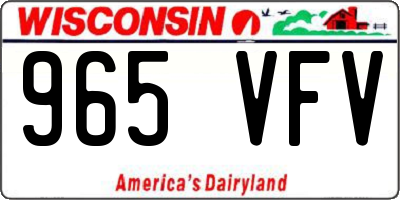 WI license plate 965VFV