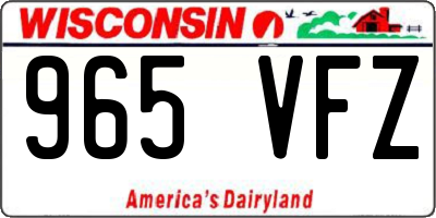 WI license plate 965VFZ