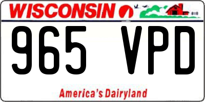 WI license plate 965VPD