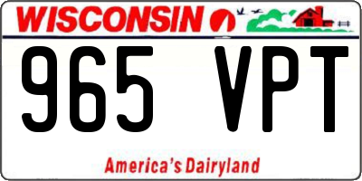 WI license plate 965VPT
