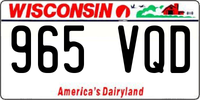 WI license plate 965VQD