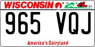 WI license plate 965VQJ
