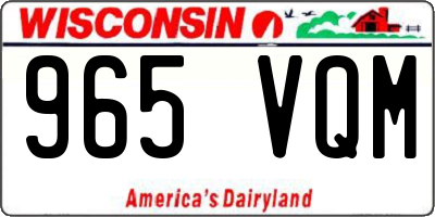 WI license plate 965VQM