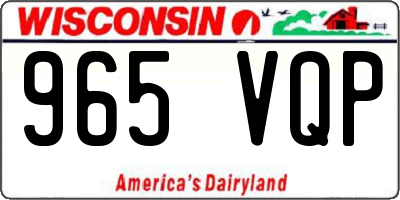 WI license plate 965VQP
