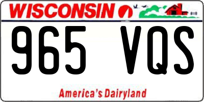 WI license plate 965VQS